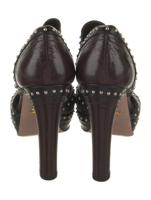 Prada Leather Studded Accents Pumps