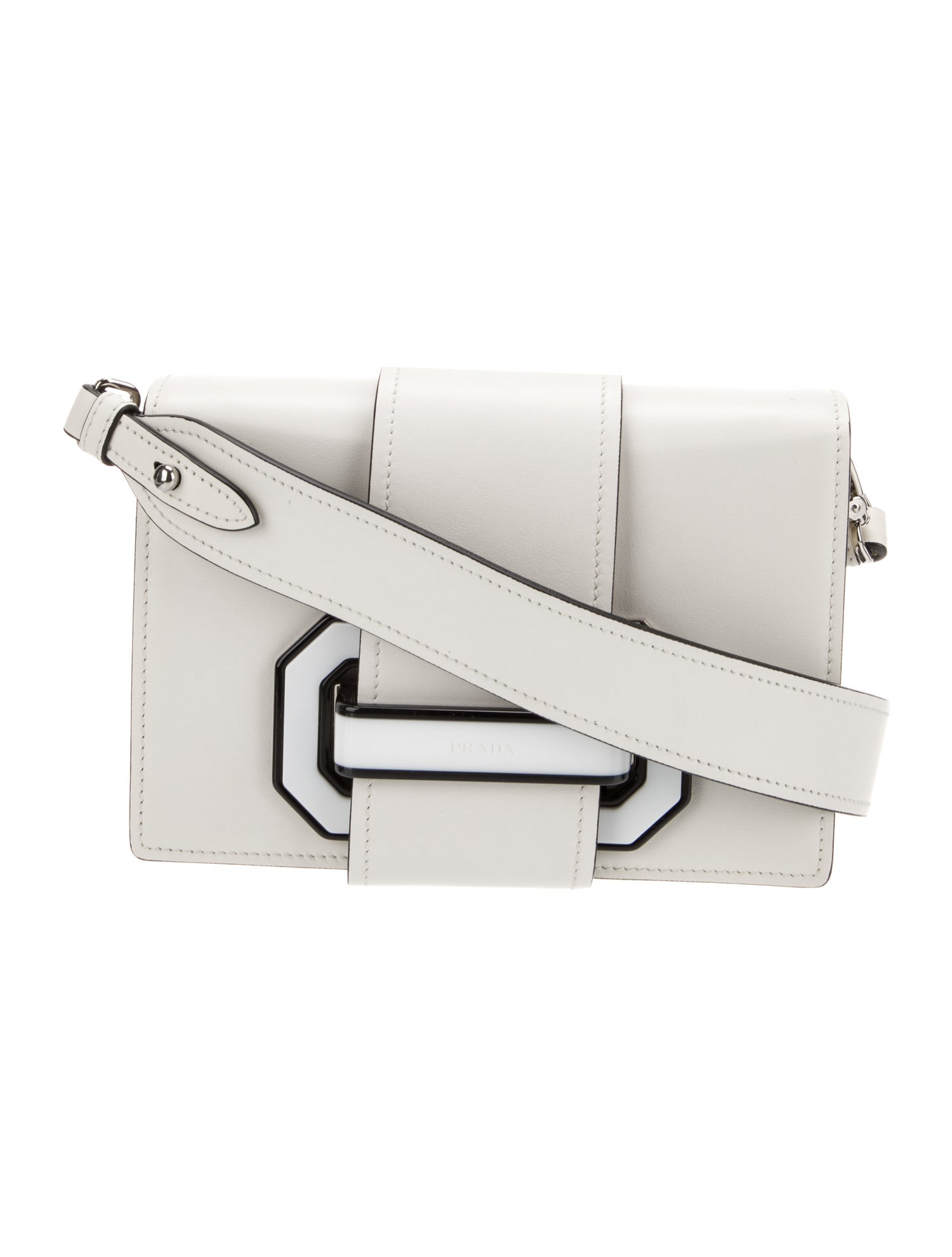 Prada City Calf Leather Plex Ribbon