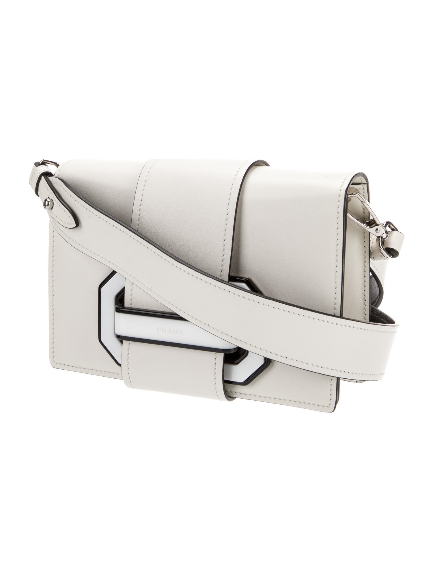 Prada City Calf Leather Plex Ribbon