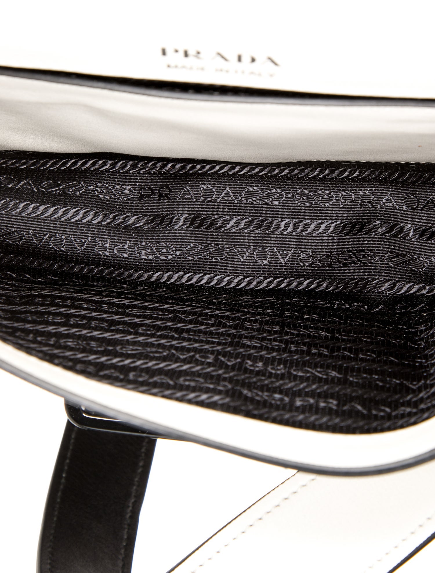 Prada City Calf Leather Plex Ribbon