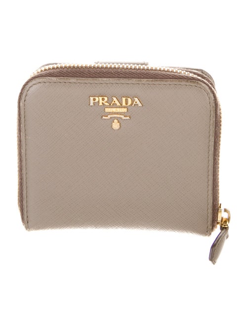 Prada Saffiano Metal Leather Compact Wallet