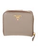 Prada Saffiano Metal Leather Compact Wallet