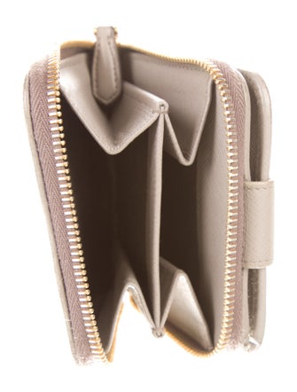 Prada Saffiano Metal Leather Compact Wallet