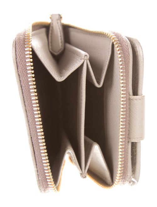 Prada Saffiano Metal Leather Compact Wallet
