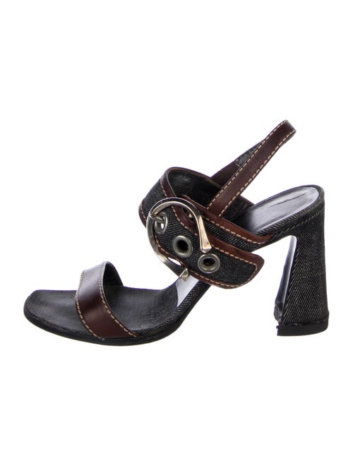 Prada Denim Slingback Sandals