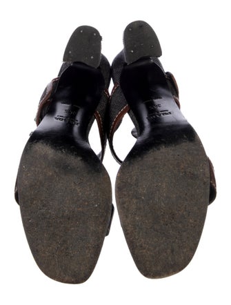 Prada Denim Slingback Sandals