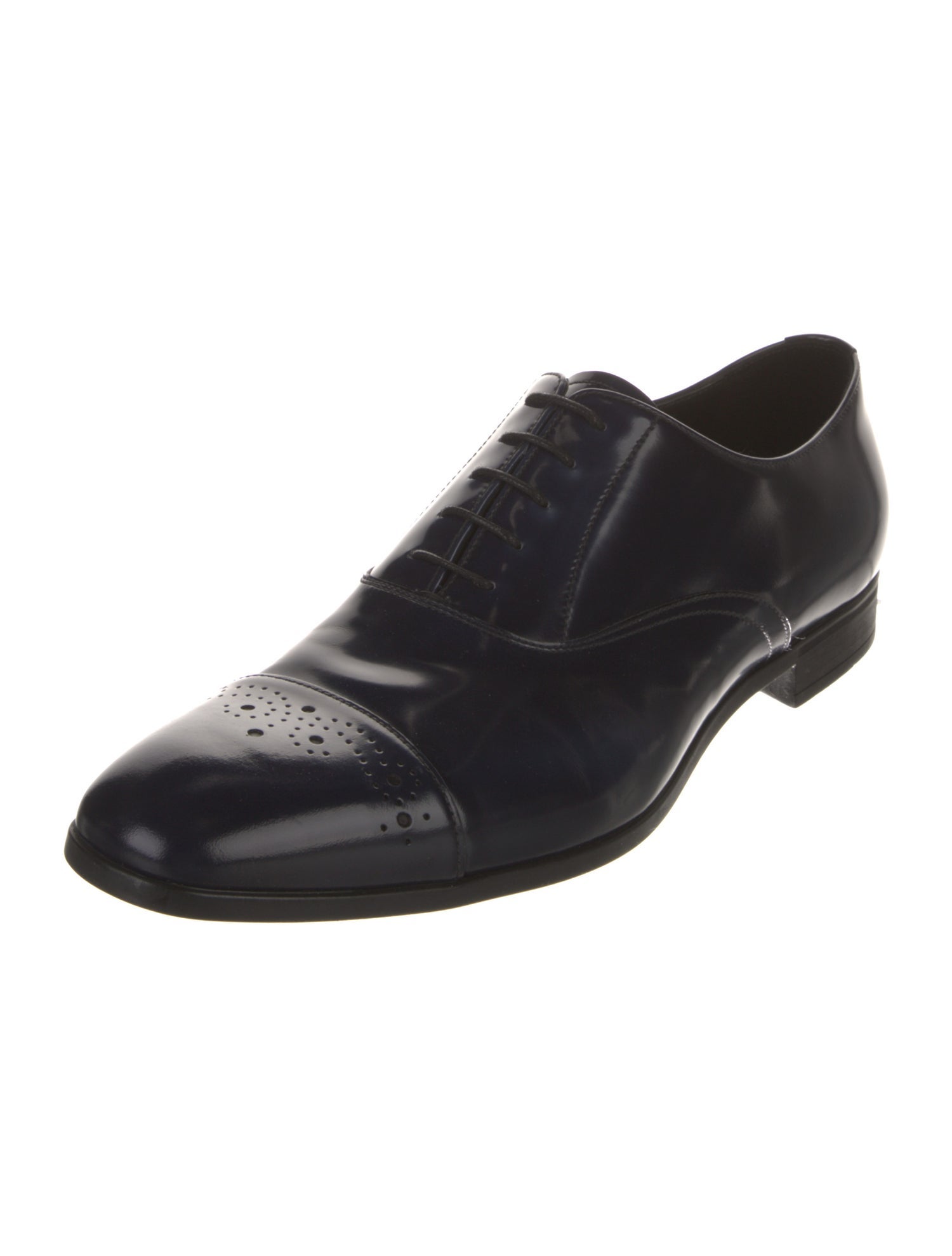 Prada Leather Lasercut Accents Brogues