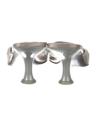 Prada Satin Sequin Embellishments Mules