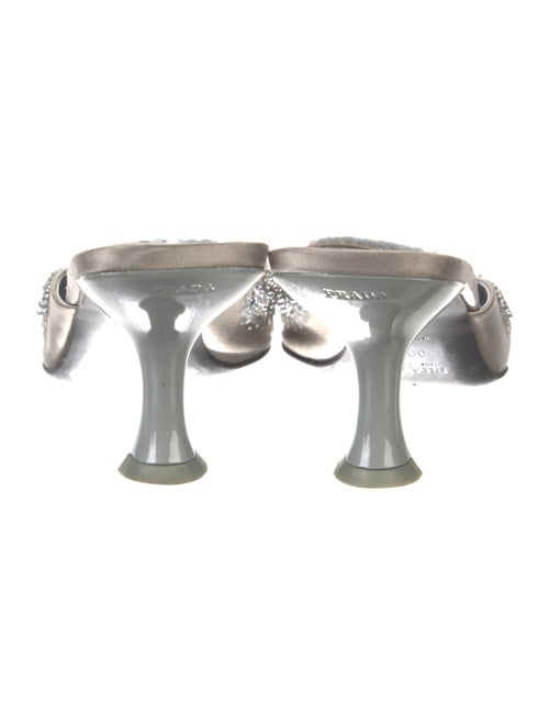 Prada Satin Sequin Embellishments Mules