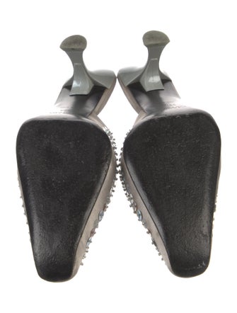 Prada Satin Sequin Embellishments Mules