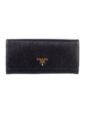 Prada Leather Continental Wallet