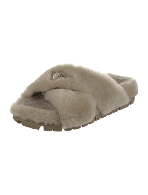 Prada Shearling Slides