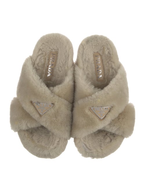 Prada Shearling Slides