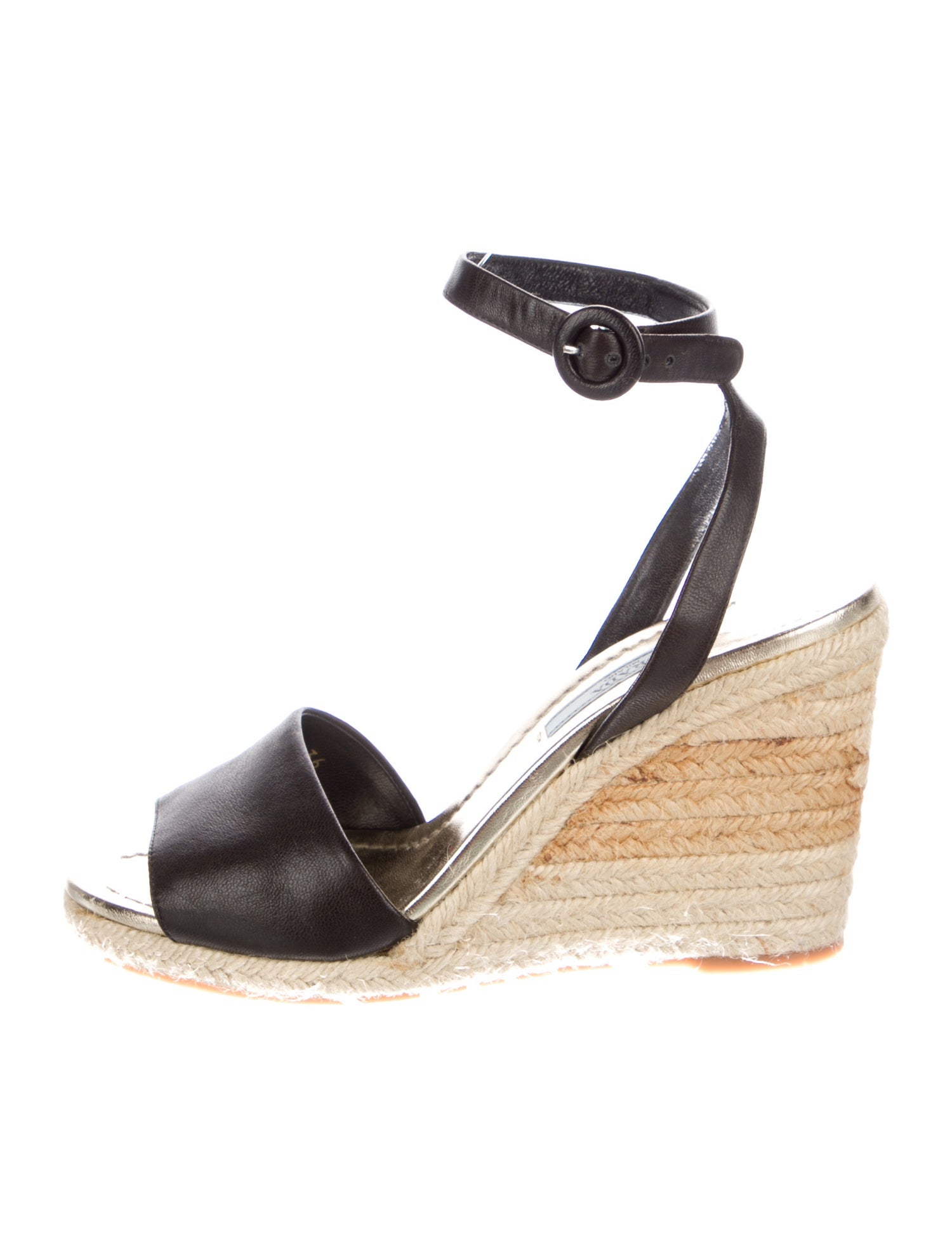 Prada Leather Braided Accents Espadrilles