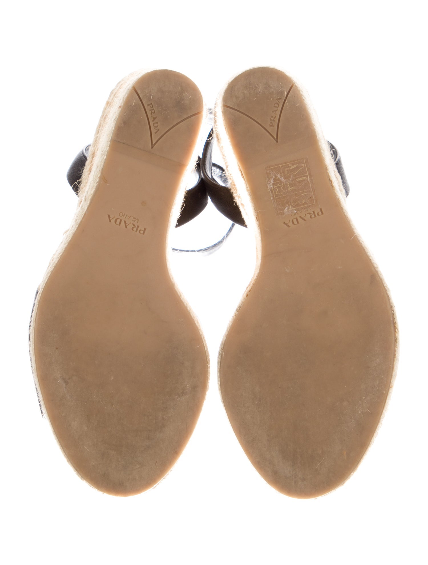 Prada Leather Braided Accents Espadrilles