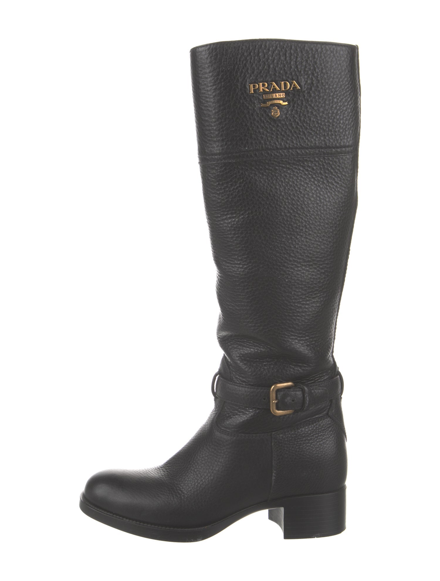 Prada Leather Riding Boots