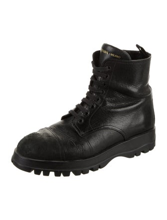 Prada Leather Combat Boots