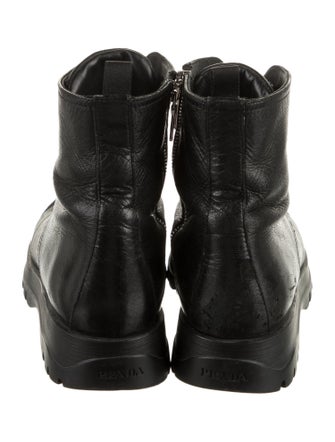Prada Leather Combat Boots