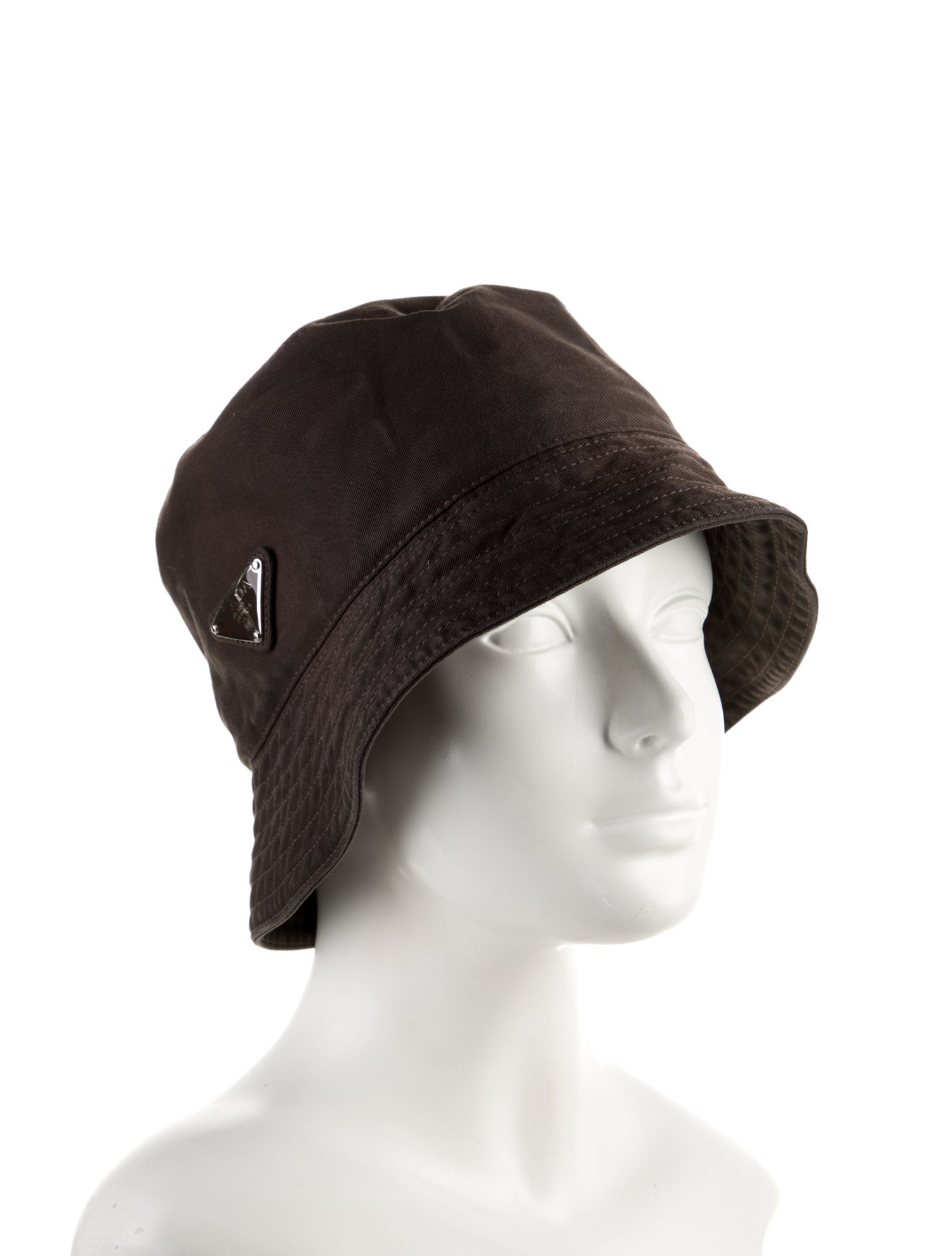 Prada Brown Nylon Bucket Hat Size M