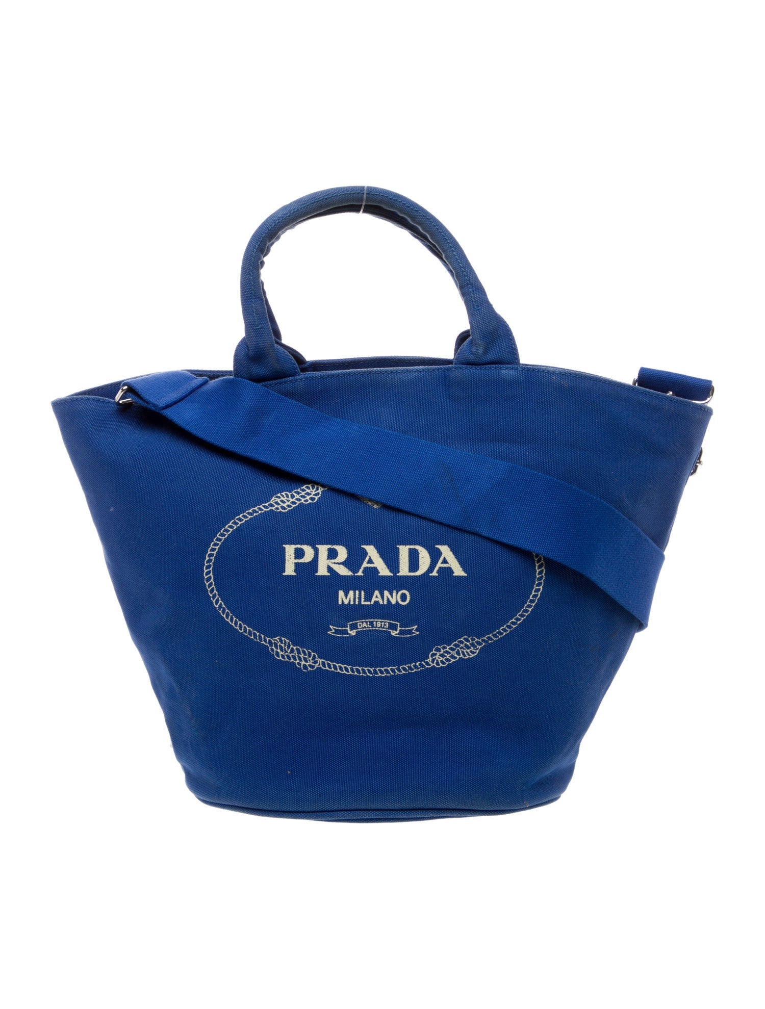 Prada Enameled Metal Triangle Top Handle Bag