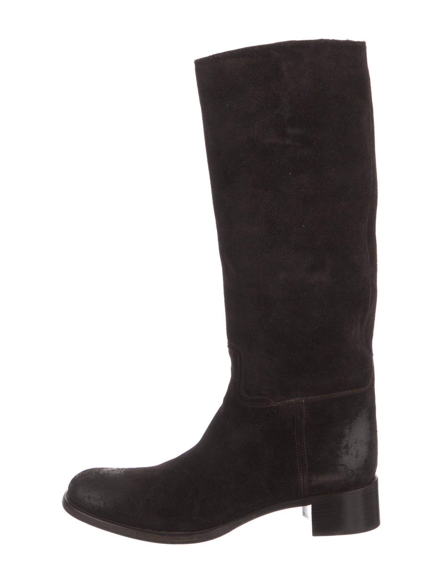 Prada Suede Riding Boots