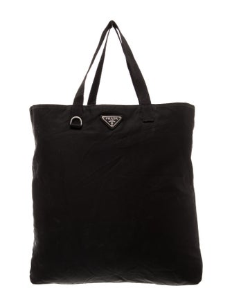 Prada Enameled Metal Triangle Tote