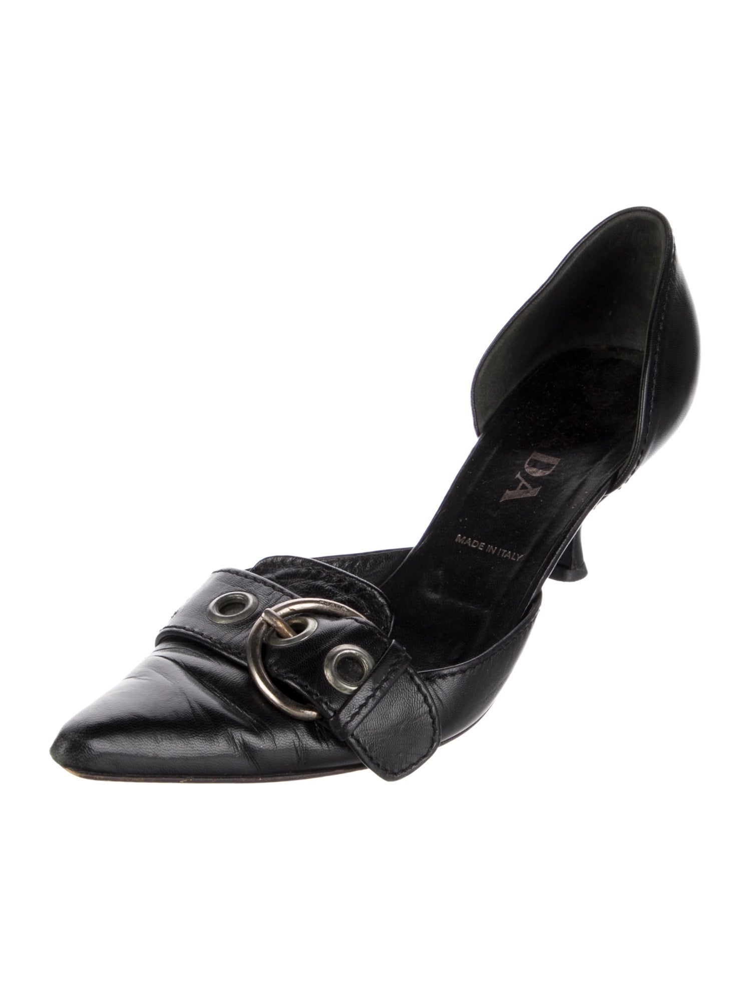 Prada Leather D'Orsay Pumps