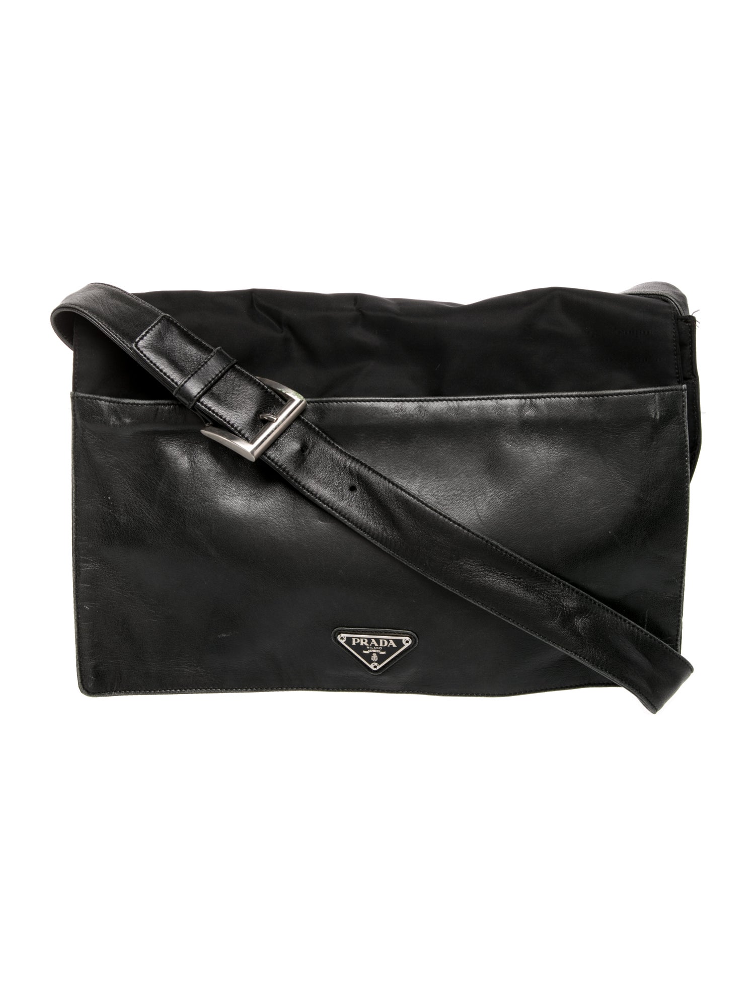 Prada Soft Calf Leather Messenger Bag