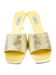 Prada Satin Crystal Embellishments Slides