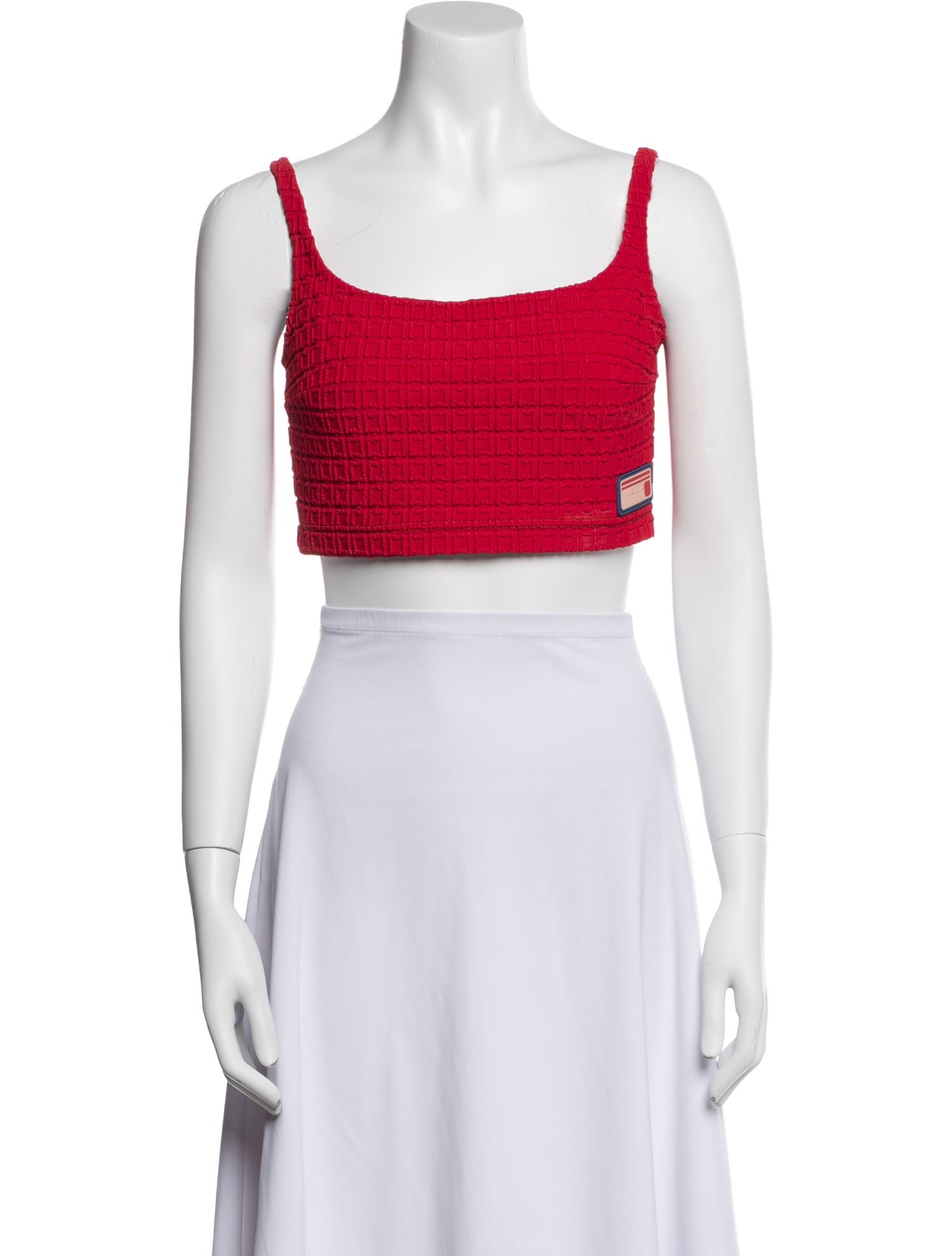 Prada 2017 Square Neckline Crop Top