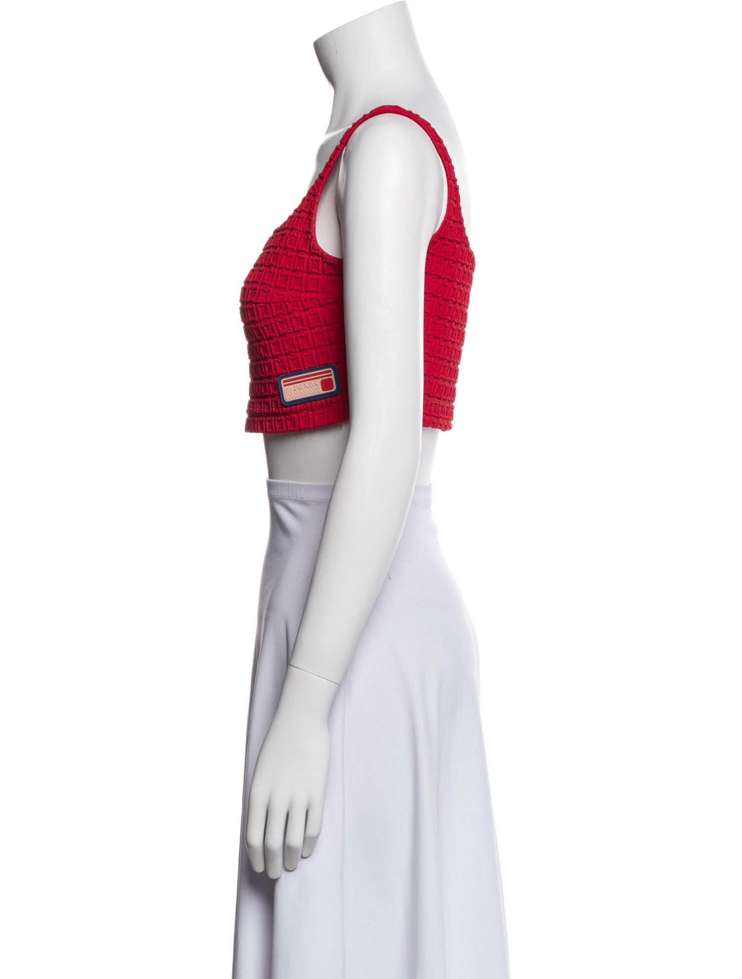 Prada 2017 Square Neckline Crop Top