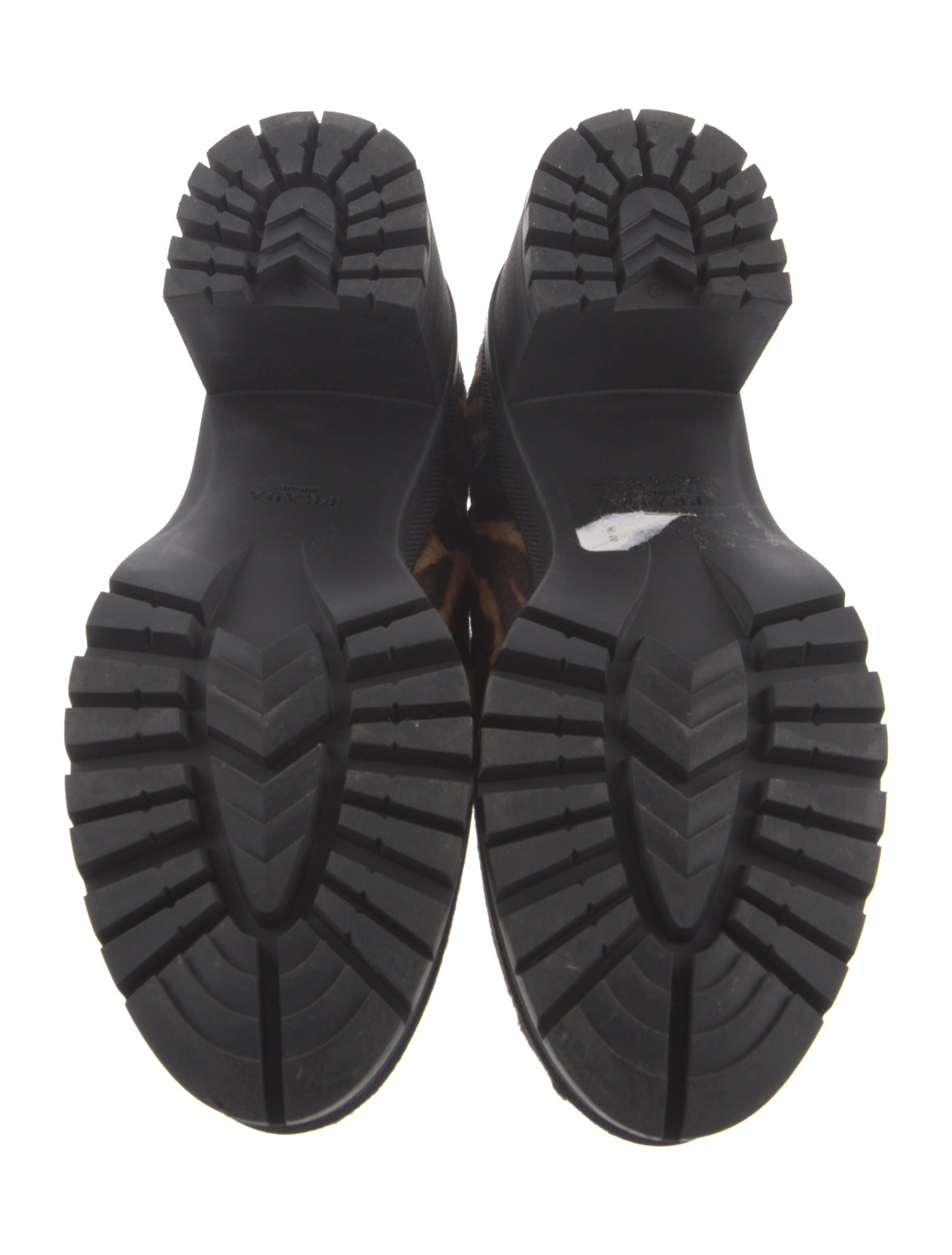 Prada Ponyhair Animal Print Chelsea Boots