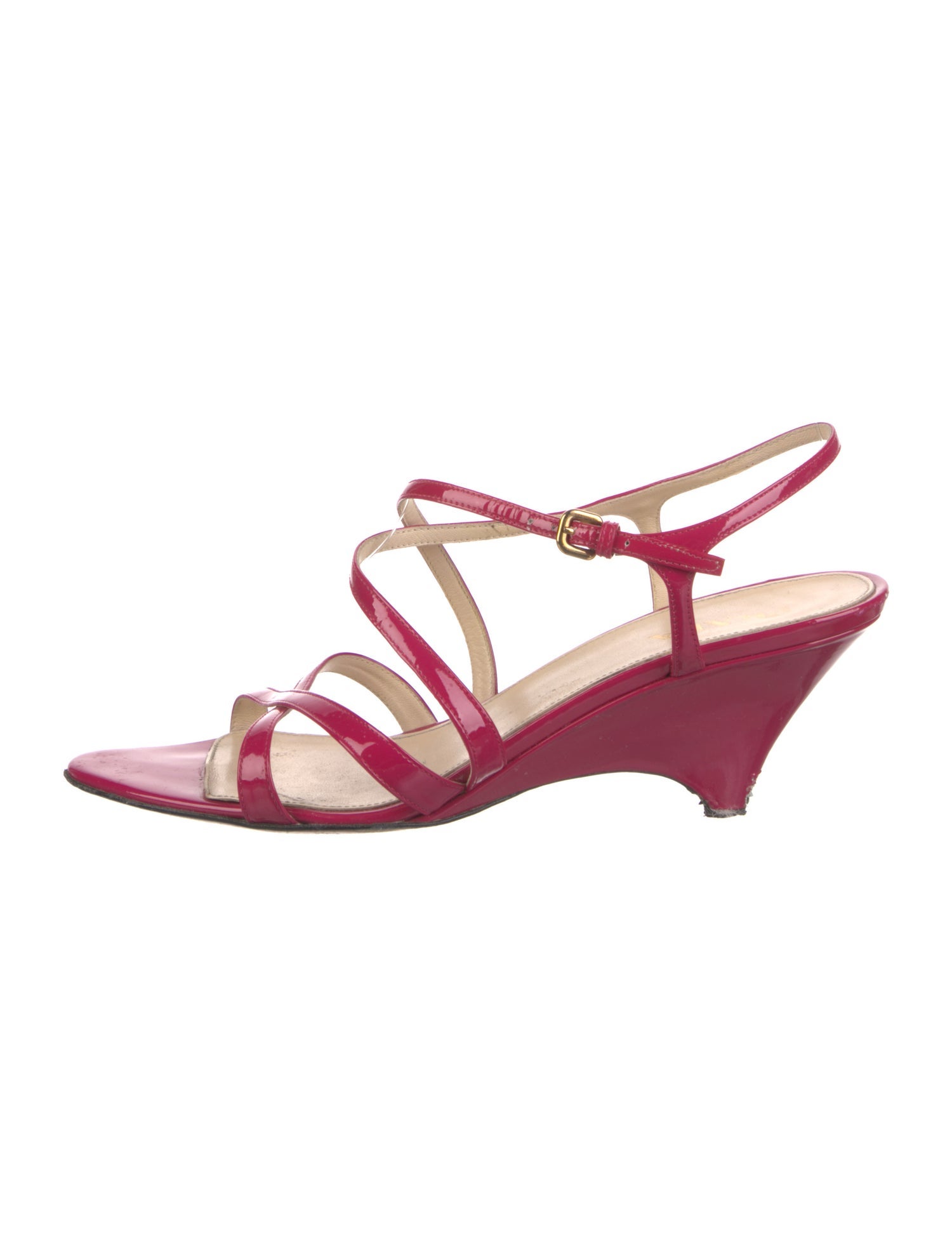 Prada Patent Leather Slingback Sandals