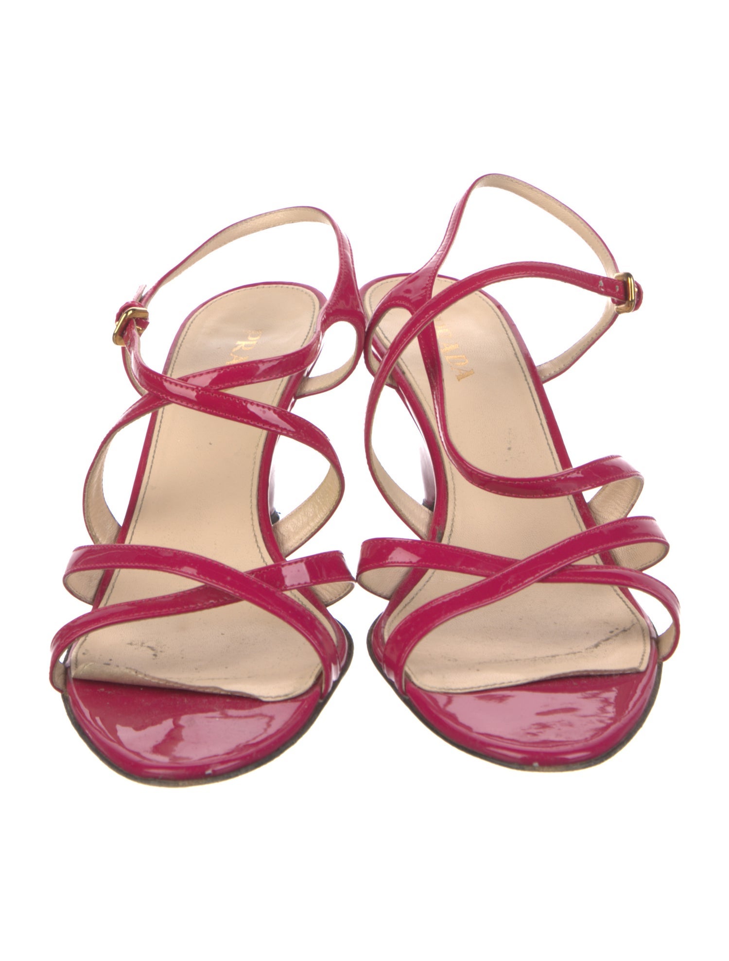 Prada Patent Leather Slingback Sandals