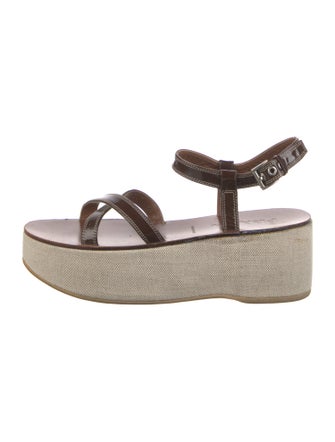 Prada Patent Leather Slingback Sandals