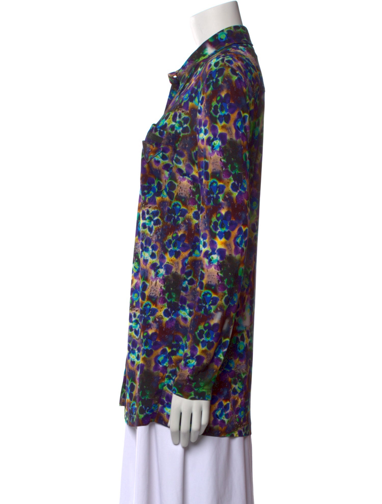 Prada 2018 Floral Print Button-Up Top
