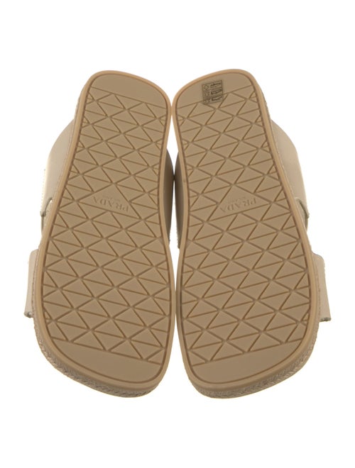 Prada Leather Braided Accents Slides