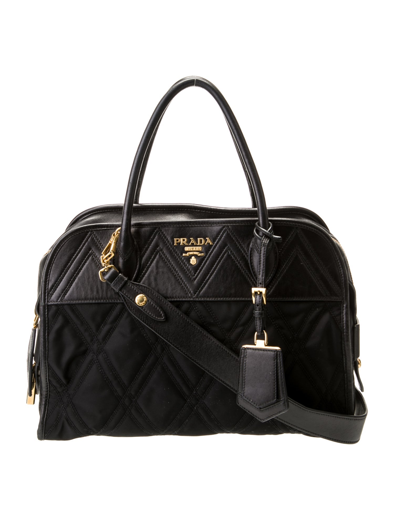 Prada Leather Quilted Nylon