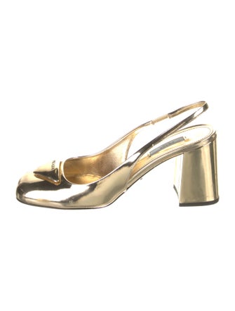 Prada Patent Leather Slingback Pumps