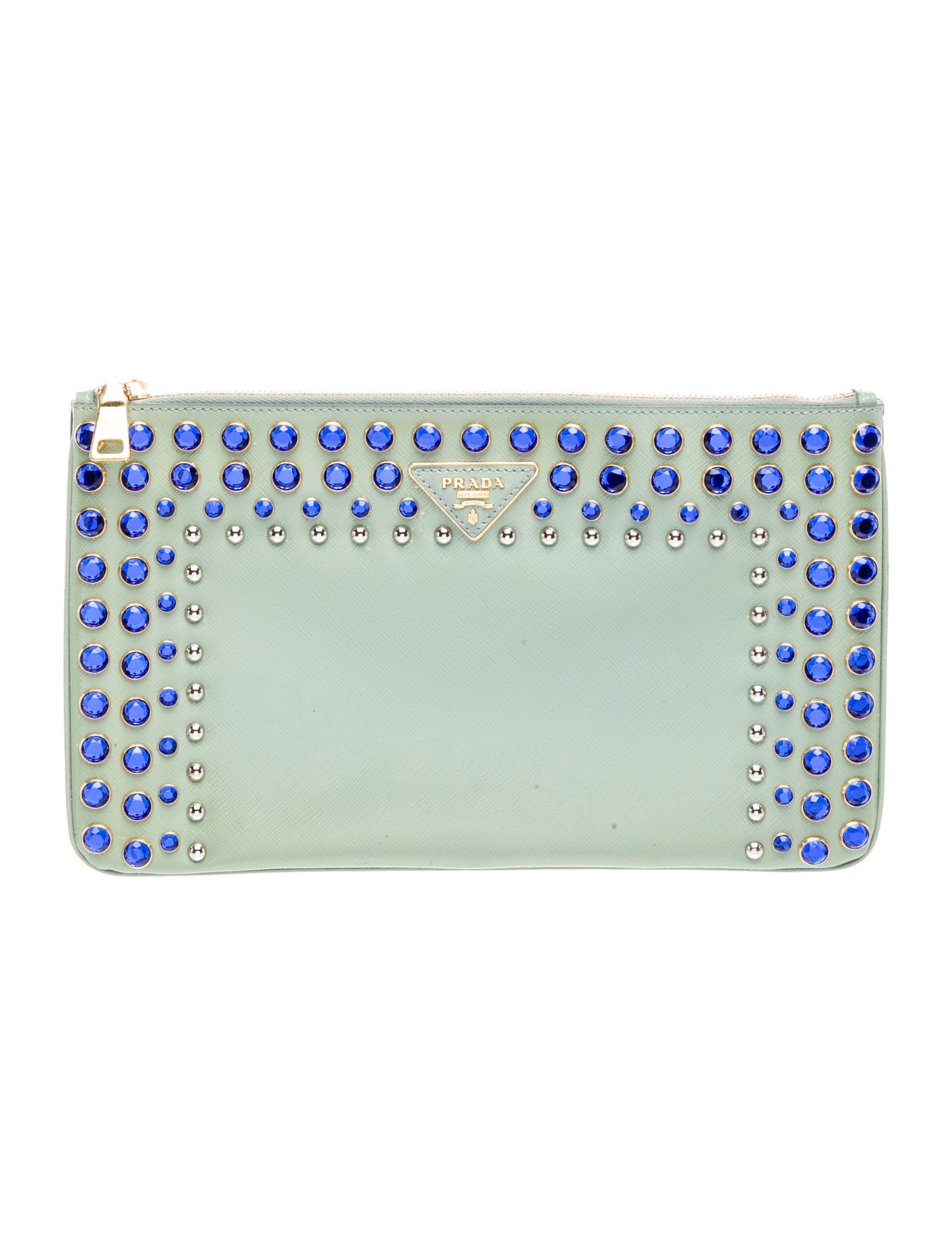 Prada Saffiano Vernice Leather Clutch