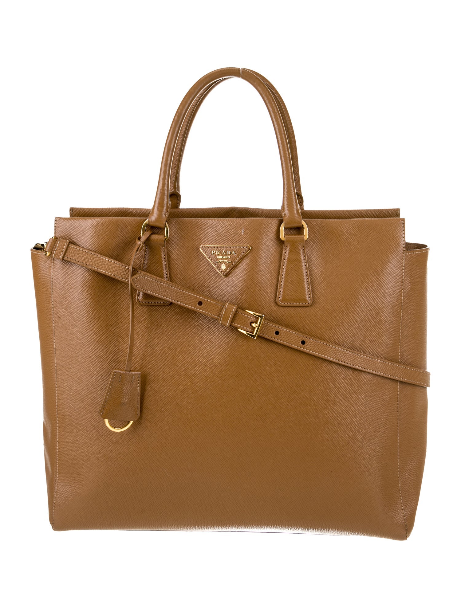 Prada Saffiano Leather Top Handle Bag Large