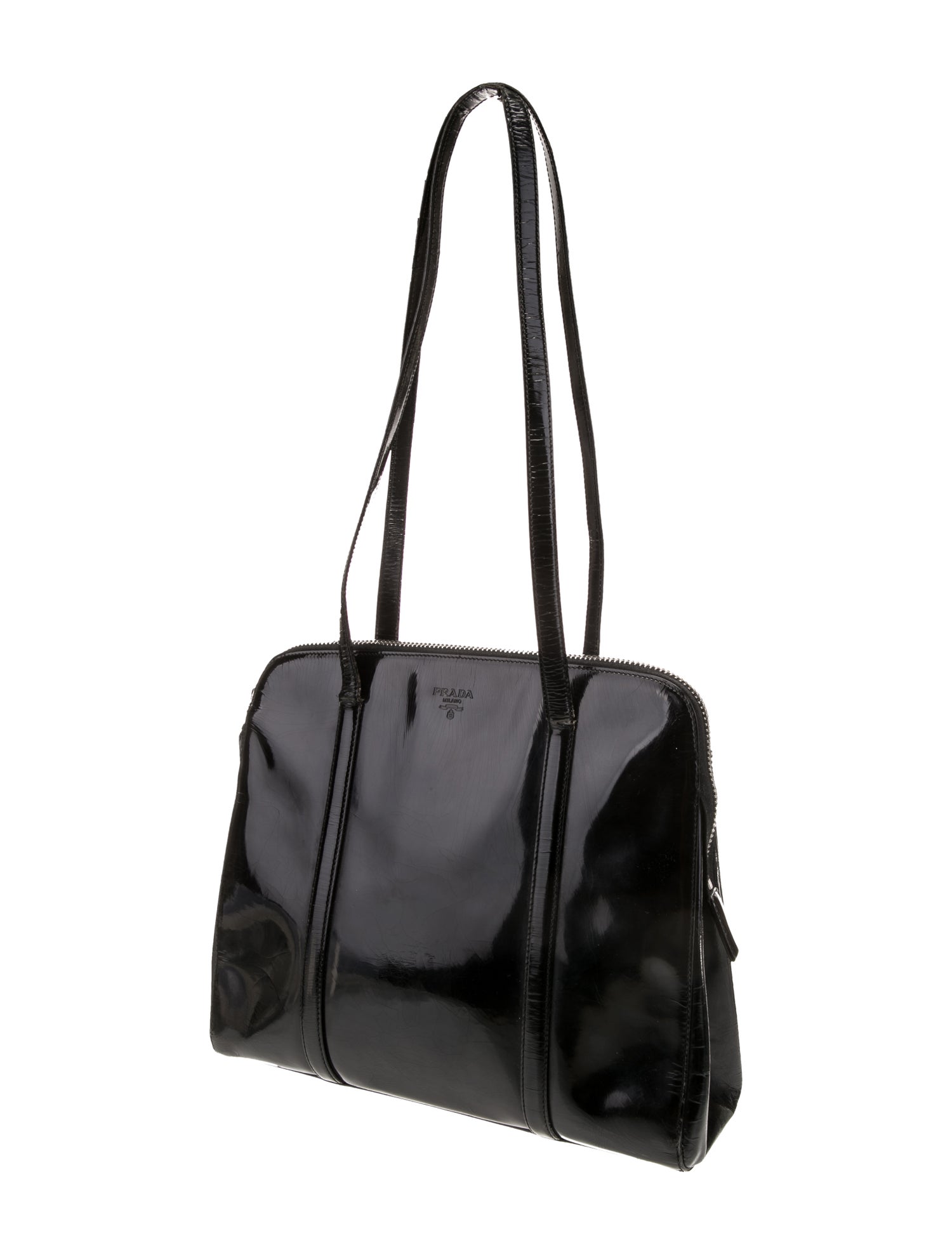 Prada Spazzolato Leather Shoulder Bag