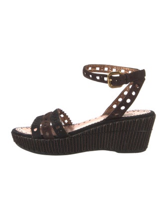 Prada Suede Lasercut Accents Espadrilles