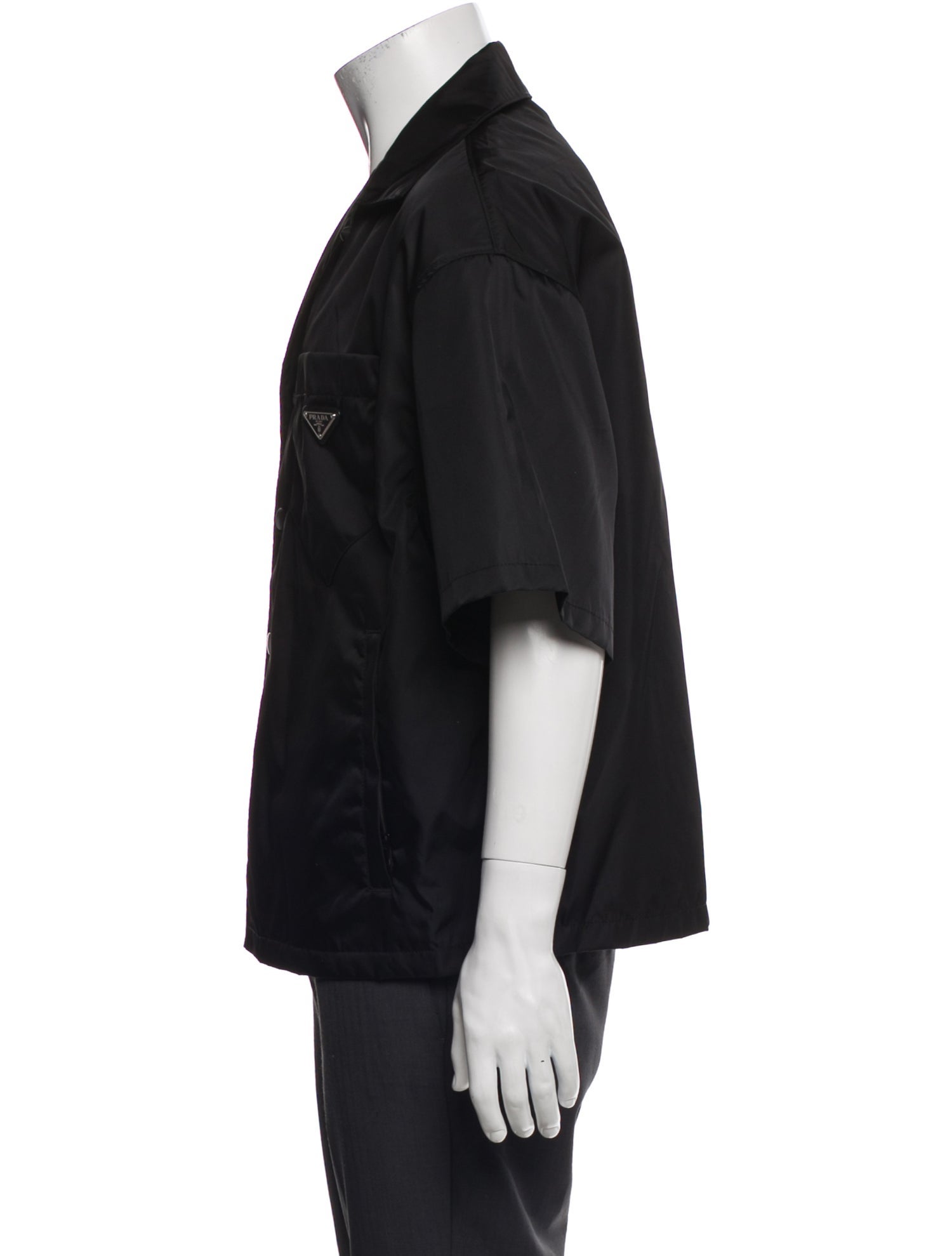 Prada 2022 Enameled Metal Triangle Shirt