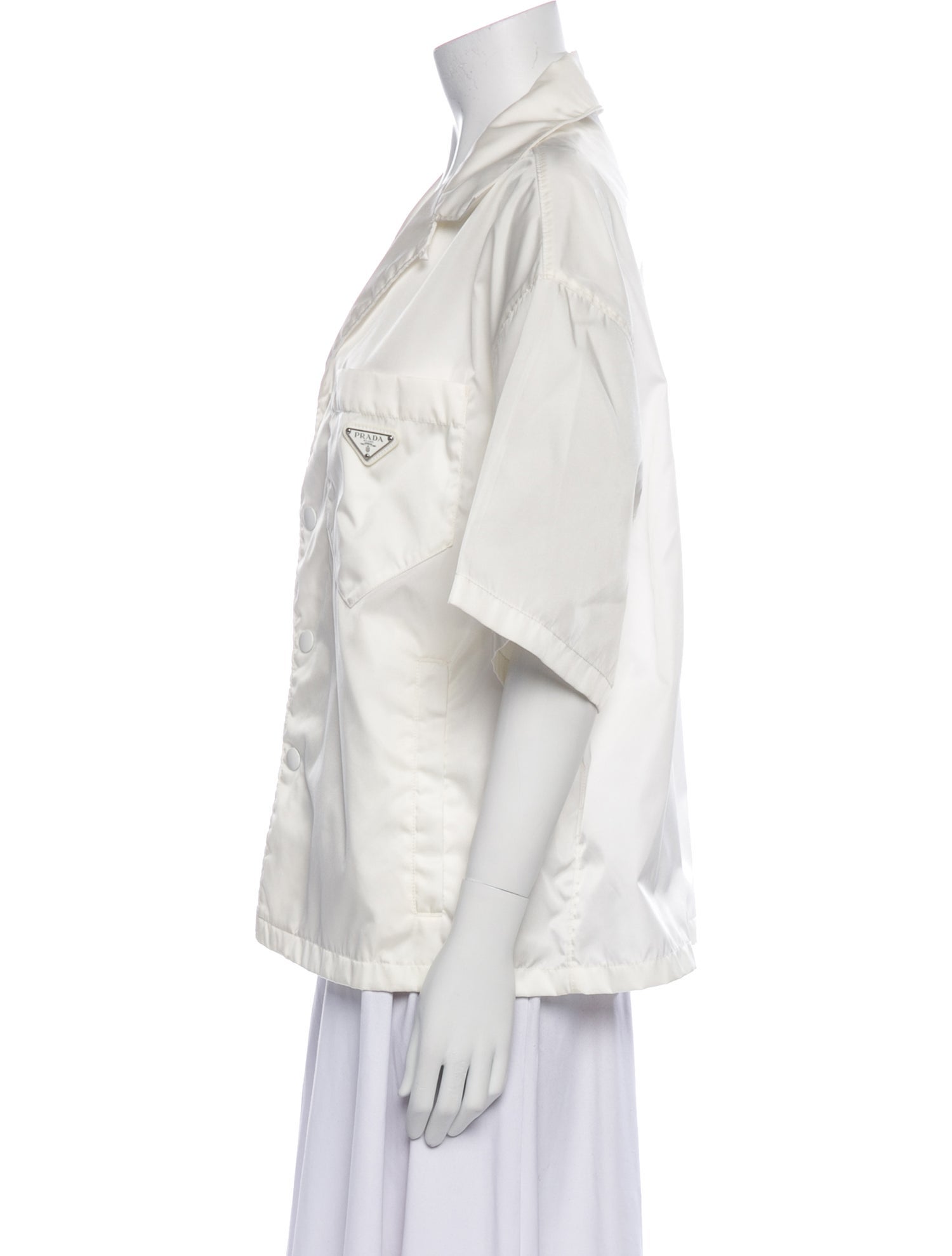 Prada 2023 Enameled Metal Triangle Shirt