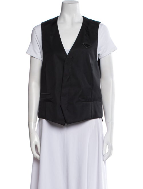 Prada 2021 Enameled Metal Triangle Suit Vest