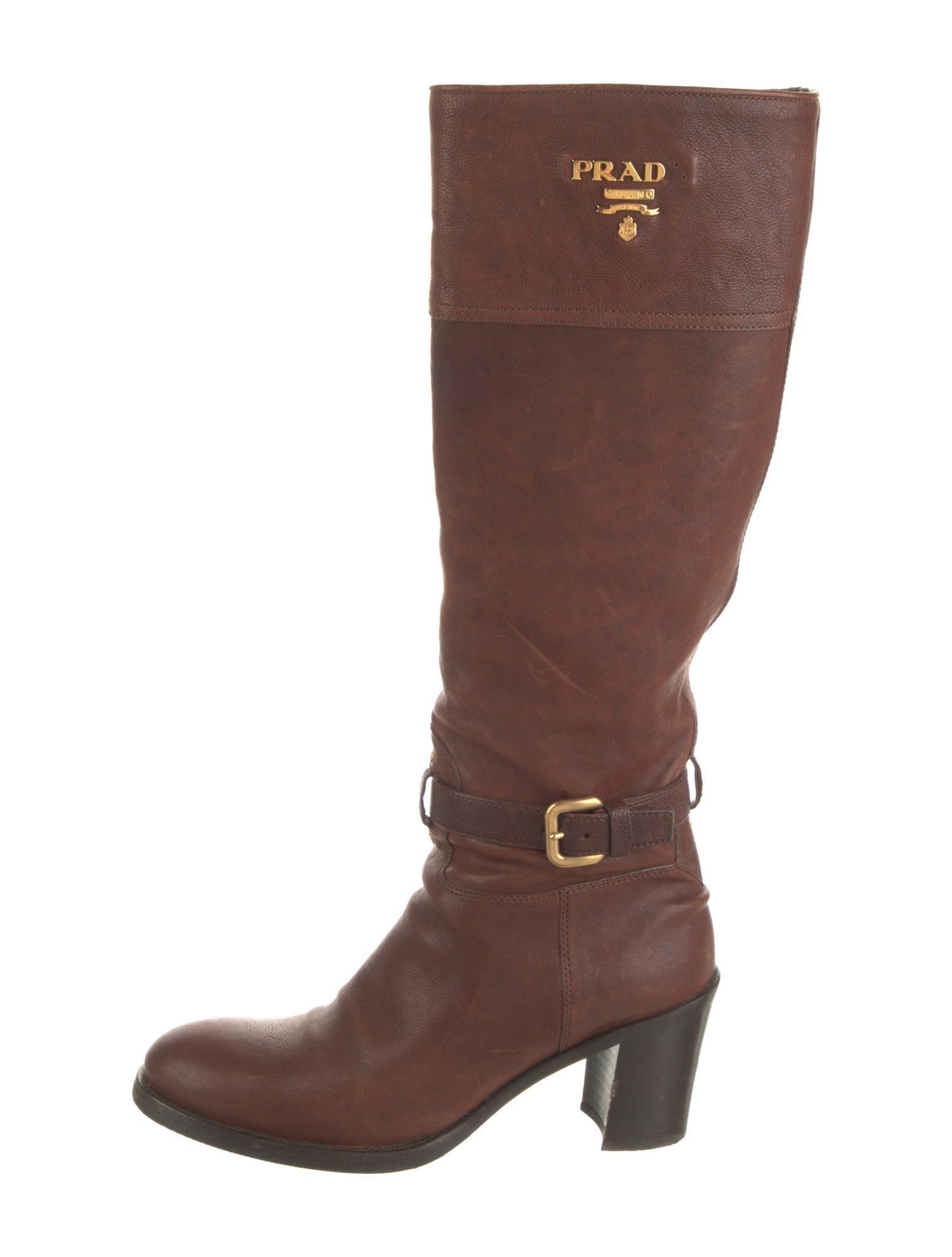 Prada Leather Riding Boots