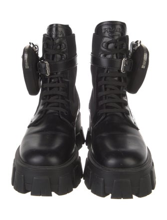 Prada Leather Combat Boots