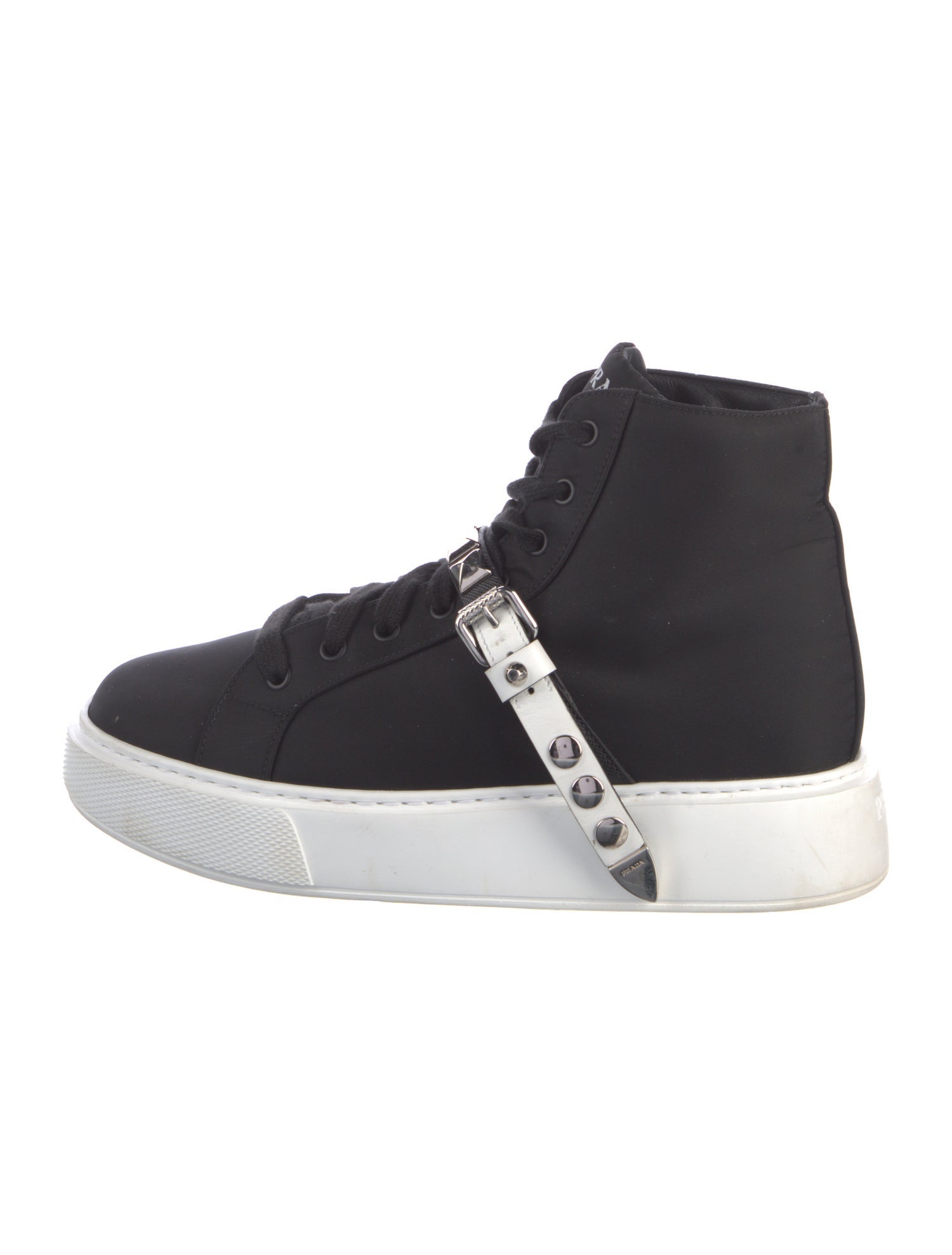 Prada Nylon Studded Accents Sneakers