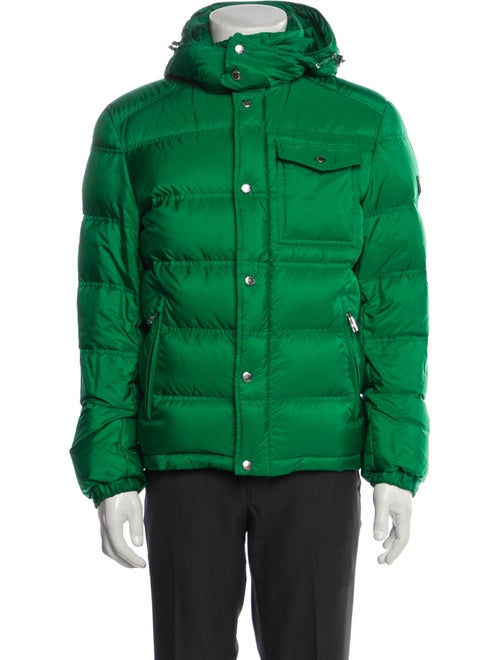 Prada 2019 Enameled Metal Triangle Puffer Coat